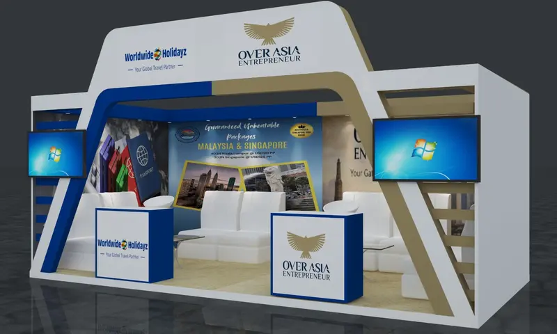 Over Asia Enterprise exhibition booth fabricated for Islamabad