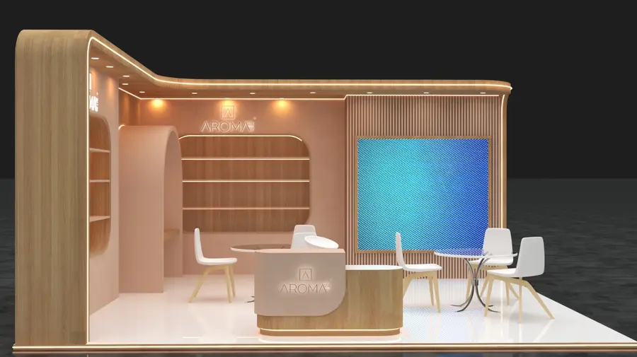 Aroma 247 exhibition booth detail, view 1